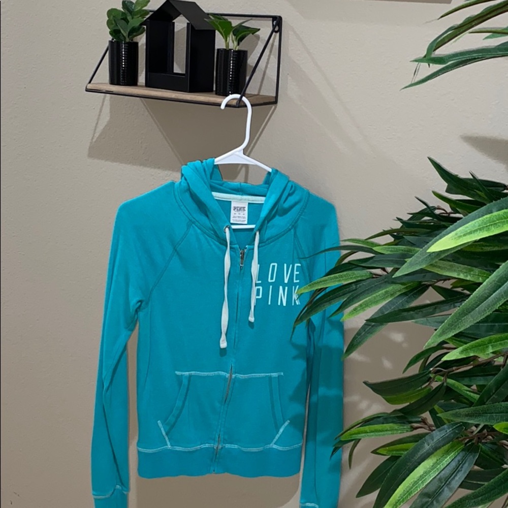 Pink extra turquoise small hoodie